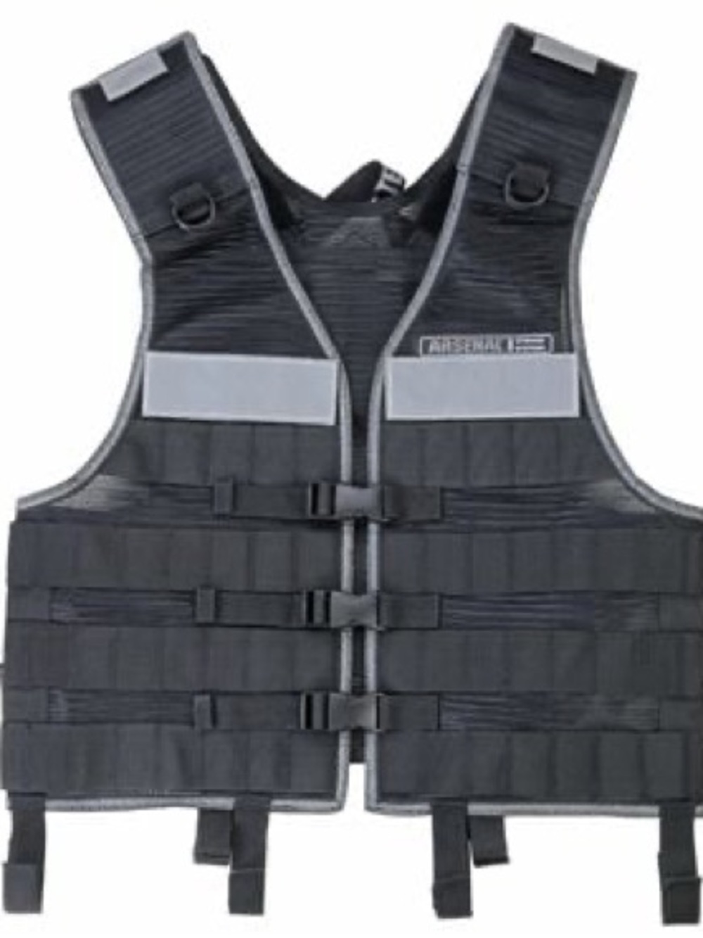 Arsenal Black Tactical Utility Vest - Modular Load-Bearing Vest
